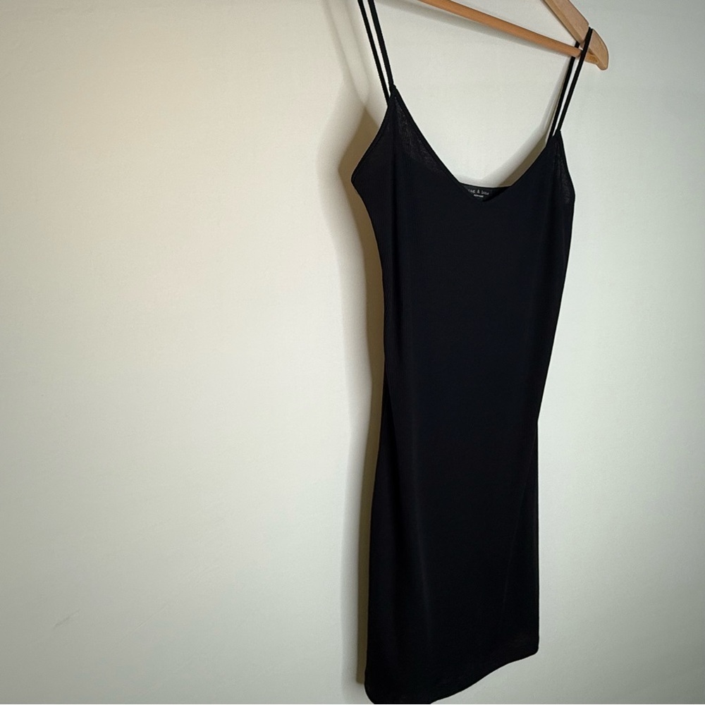 RAG & BONE Ribbed Slip Mini Dress – Black, Size S (NWOT) - Picture 7 of 8